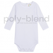 *Sublimation Blanks* Blank Unisex Long Sleeve Infant Bodysuit - Poly Blend
